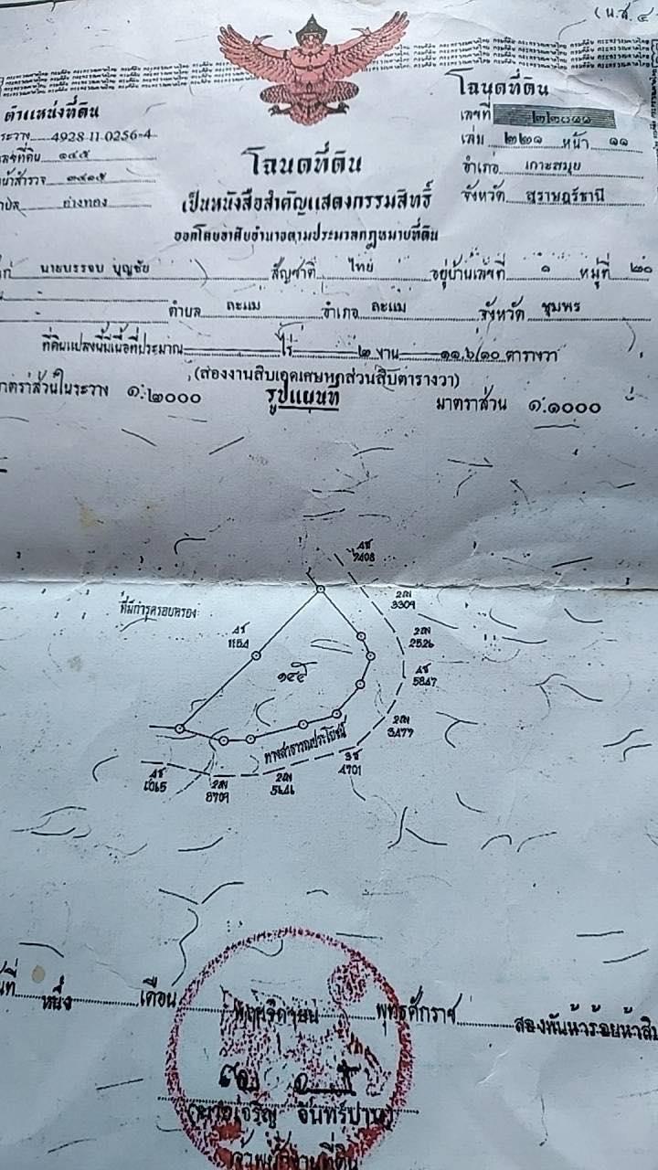 ที่ดิน 4000000 สุราษฎร์ธานี เกาะสมุย อ่างทอง